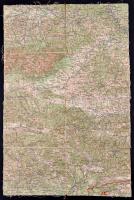 cca 1910 Felvidék, Lőcse és környéke katona térkép vászonra kasírozva / Map on canvas. 40x60 cm