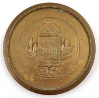 cca 1900 Oklevél (címereslevél) függőpecsét tartójának magyar királyi címert ábrázoló fedele. d: 10 cm