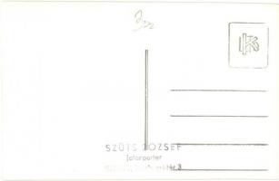 Szeged, Papucs piac, papucskészítő mester standja / Hungarian slipper market. Szüts József photo