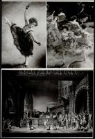 cca 1973 Balettjelenetek, 5 db vintage fotó, kettő kasírozva, 39x28 cm és 23x14 cm között