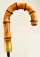 Tőrös sétabot réz rátéttel, pengehossz: 64,5 cm, teljes hossz: 94 cm