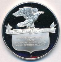 Amerikai Egyesült Államok 1972. Postmasters of America - Emlékkiadás / Vadon élő állatok megőrzése - Kanadai vadjuh jelzett Ag emlékérem (24,91g/0.925/38,5mm) T:PP fo. USA 1972. Postmasters of America - Commemorative issue / Wildlife Conservation - Bighorn Sheep hallmarked Ag commemorative medal (24,91g/0.925/38,5mm) C:PP spotted