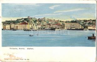 1899 Trieste, Porto / Hafen / port (surface damage)