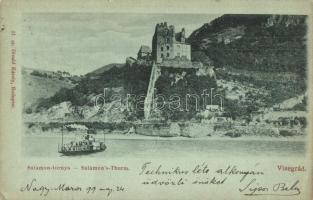 1899 Visegrád, Salamon tornya. Divald Károly 21. (apró szakadás / tiny tear)