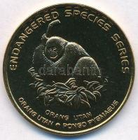 Malajzia 2003. 25s sárgaréz Veszélyeztetett fajok -  Orángután T:1,1- Malaysia 2003. 25 Sen Brass Endangered Species -  Orangutan C:UNC,AU Krause KM#79