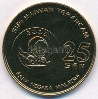 Malajzia 2003. 25s sárgaréz "Veszélyeztetett fajok -
 Orángután" T:1,1-
Malaysia 2003. 2...