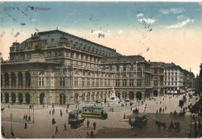 Vienna, Wien; K.k. Hofoper / opera house, trams