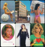 1977-2000 12 db hölgyeket ábrázoló kártyanaptár, köztük erotikusak is