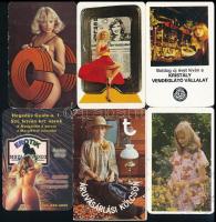 1977-2000 12 db hölgyeket ábrázoló kártyanaptár, köztük erotikusak is
