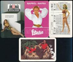 1976-1988 12 db hölgyeket ábrázoló kártyanaptár, köztük erotikusak is