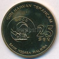 Malajzia 2003. 25s sárgaréz "Veszélyeztetett fajok - Ködfoltos párduc" T:1-
Malaysia 2003...