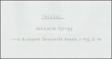 cca 1971 Gebhardt György (1910-1993) budapesti fotóművész hagyatékából 2 db vintage fénykép (téli tájak), feliratozva, 40x30 cm
