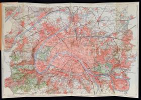cca 1915 2 db francia katonai térkép az I. világháborúból. Párizs és környéke. Jó állapotban / 2 military maps from WW. I. 65x50 cm