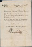 1855 Porosz hercegség katonai szolgálatot igazoló okmány / Military warrant.