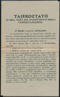 1924 Tájékoztató füzet levelezőlap formában a kir. Iparművészeti iskola tanfolyamairól