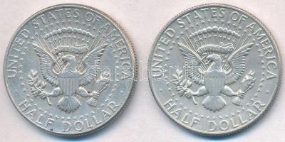 Amerikai Egyesült Államok 1964. 1/2$ Ag + 1967. 1/2$ Ag "Kennedy" T:1-,2
USA 1964. 1/2 Do...