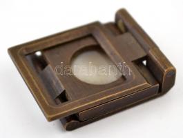 Szövetnagyító, réz, 3,5x2,5 cm