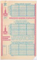 1979. Nemzetközi Olimpiai Sportlottó lottó szelvény, kitöltetlen T:I-,II