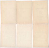 Budapest DN Magyar Nemzeti Bank "Zsákbetétjegy" 25 Ft-ról (6x) sorszámkövetők