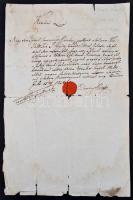 1828 Kötelező levél Budai vízjeles papíron