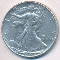 Amerikai Egyesült Államok 1946. 1/2$ Ag Walking Liberty T:2- ph. USA 1946. 1/2 Dollar Ag Walking Liberty C:VF edge error
