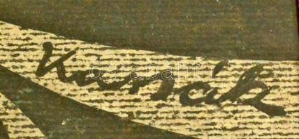 Kassák jelzéssel: Kompozició. Tus, papír, üvegezett keretben, 40×27 cm