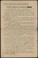 1919 A magyar hadihajózás műszaki alosztályának igazolása munkás állományba vételéről, bélyegzővel