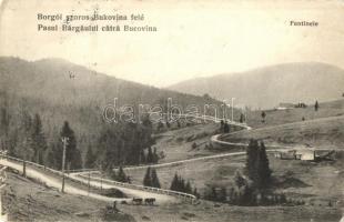 Borgói-hágó (szoros), Pasul Bargaului; Bukovina felé, Funtinele. Chencinski Jakab kiadása / road view (EK)