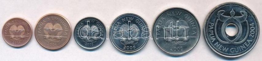 Pápua Új-Guinea 2004-2006. 1t-1K (6xklf) T:1-
Papua New Guinea 2004-2006. 1 Toea - 1 Kina (6xdiff) ...