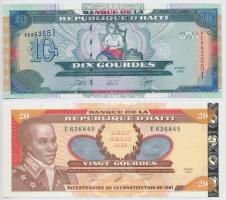 Haiti 2000. 10G + 2001. 20G T:I Haiti 2000. 10 Gourdes + 2001. 20 Gourdes C:UNC