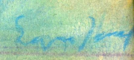 Egry jelzéssel: Fények. Pasztell, papír, üvegezett keretben, 26×25 cm