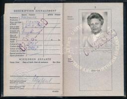 1968 Fényképes brit útlevél holland, csehszlovák és izraeli bejegyzésekkel
