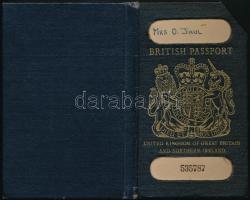 1968 Fényképes brit útlevél holland, csehszlovák és izraeli bejegyzésekkel