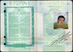 1999 Fényképes szaud-arábiai útlevél török, egyiptomi, stb. bejegyzésekkel