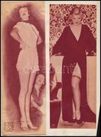 Art deco erotikus nyomatok, kivágások régi art deco újságokból, pl. La Vie Parisienne, férfiak, hölg...