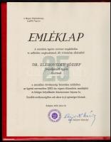 1978 Emléklap Zlehovszky József főosztályvezető ügyész dolgozói jubileumáról, Szíjártó Károly legfőbb ügyész aláírásával