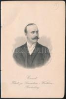 Ernst Löwenstein-Wertheim herceg acémetszetű portréja. / Steel engraved portrait 10x15 cm