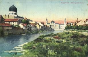 Nagyvárad, Oradea; Körös parti részlet, zsinagóga / Cris riverbank, synagogue (EK)