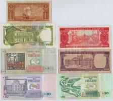 Uruguay 1939-2008. 1P-1000P (7xklf) T:II,III
Uruguay 1939-2008. 1 Peso - 1000 Pesos (7xdiff) C:XF,F
