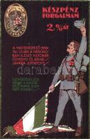 Magyar Hadsegélyező Hivatal propaganda segélylapja / Hungarian military charity propaganda card