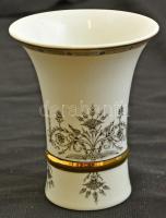 Hollóházi kis váza,matricás, jelzett, hibátlan, m: 9,5 cm
