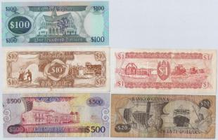 Guyana ~1966-2000. 1$-500$ (5xklf) T:I-IV
Guyana ~1966-2000. 1 Dollar - 500 Dollars (5xdiff) C:UNC-...