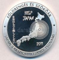 Kligl Sándor (1945-) 2011. "Segíts Japánnak! / Földrengés és szökőár" fém emlékérem (42,5m...