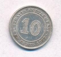 Straits Settlements 1927. 10c Ag "V. György" T:2
Straits Settlements 1927. 10 Cents Ag &q...