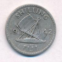 Fidzsi-szigetek 1942S 1Sh Ag "VI. György" T:2,2-
Fiji Islands 1942S 1 Shilling Ag "G...