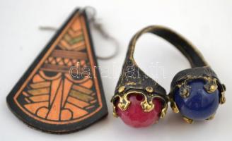 Vegyes bizsu tétel, nyaklánc, karperec, gyűrű, stb., 22 db