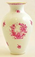 Herendi Apponyi mintás váza, kézzel festett, jelzett, hibátlan, m: 23 cm
