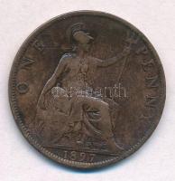 Nagy-Britannia 1897. 1p Br "Viktória" T:2-,3 ph.
Great Britian 1897. 1 Penny Br "Vic...