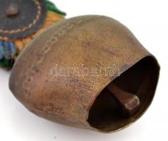 Kolomp bőr szíjon, h: 14 cm