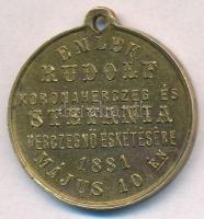 Osztrák-Magyar Monarchia 1881. "Emlék Rudolf koronaherczeg és Stefánia herczegnő esketésére 188...